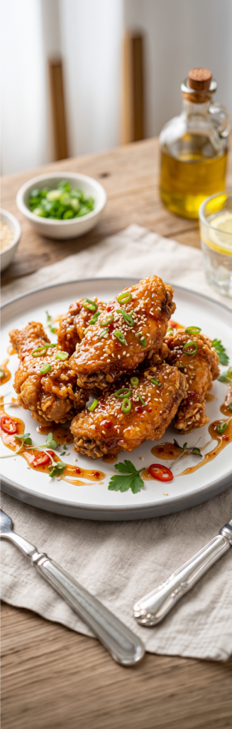 ไก่กรอบเคลือบซอสหวาน